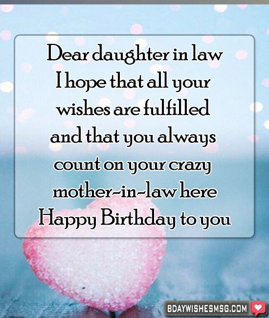 Birthday Wishes For Daughter In Law From Father In Law 
